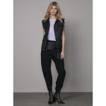 Spodnie NU Denmark czarne z klapką