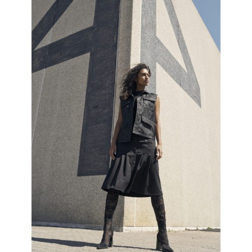 Kamizelka NU Denmark czarna żakardowa