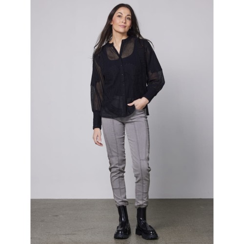 Koszula NU Denmark czarna ażurowa