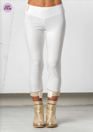 Legginsy białe Elisa Cavaletti