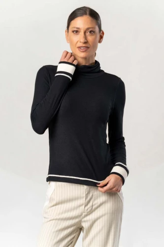 Czarny golf Elisa Cavaletti