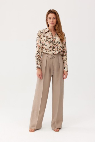 Spodnie Feria Szerokie Beżowe